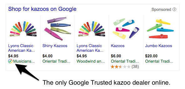 Google Trusted Stores - Kazoos!