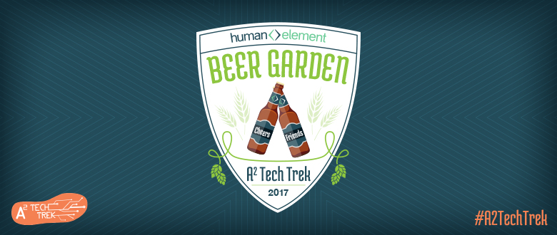 Tech Trek 2017 at Human Element. The beer garden is open for business.