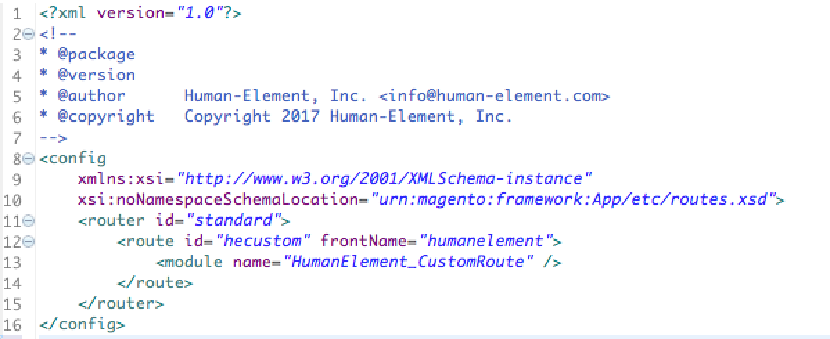 create custom routes - route xml