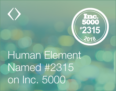 human element named #2315 on 2018 inc. 500 list of growing businesses