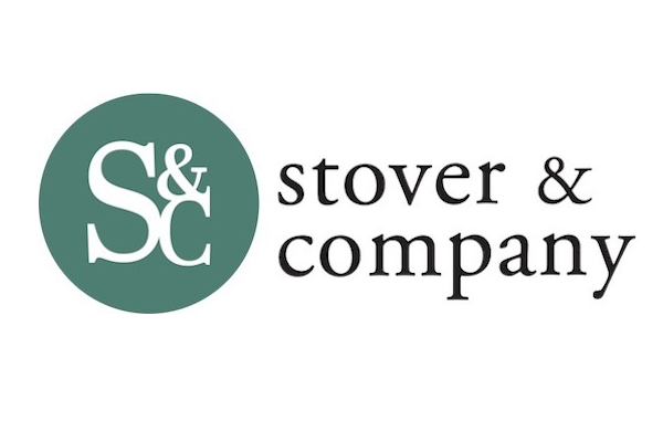 Logo for Stover & Company featuring a green circle with S&C in white letters on the left, and the words stover & company in lowercase black letters on the right.