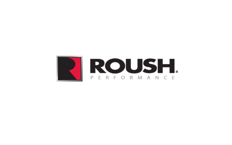 The ROUSH Performance logo features a red and black stylized R inside a square, followed by the bold word Roush Performance above the word PERFORMANCE in smaller, gray letters on a white background.
