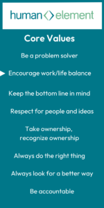 Core Value: Encourage Work/Life Balance