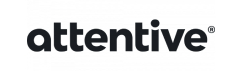 Black text logo on a white background displaying the word attentive in lowercase, bold sans-serif font.