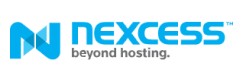 Logo of Nexcess with a stylized N on the left, followed by the word Nexcess in blue. Below, the tagline reads beyond hosting in gray.